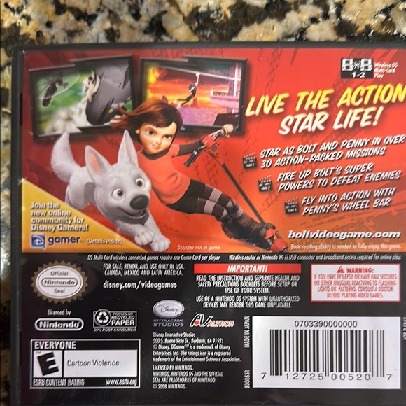 3/$15 Disney Bolt Nintendo DS Game - Picture 2 of 4